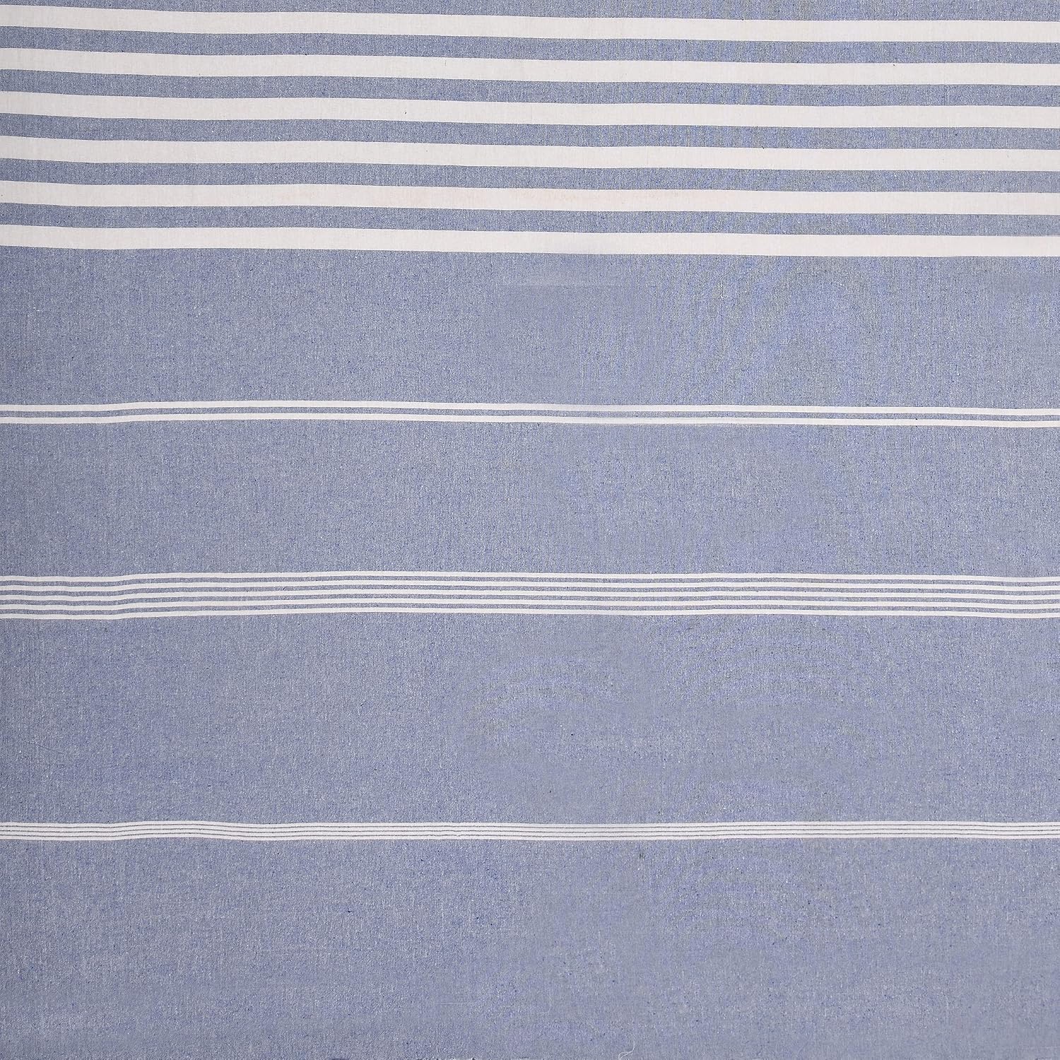 100% Cotton Double Bedsheet With Two Pillow Cover - Queen Size 90 X 100 Inches, Blue | Handloom Cotton Bedsheets For Double Bed | All Season Comfort