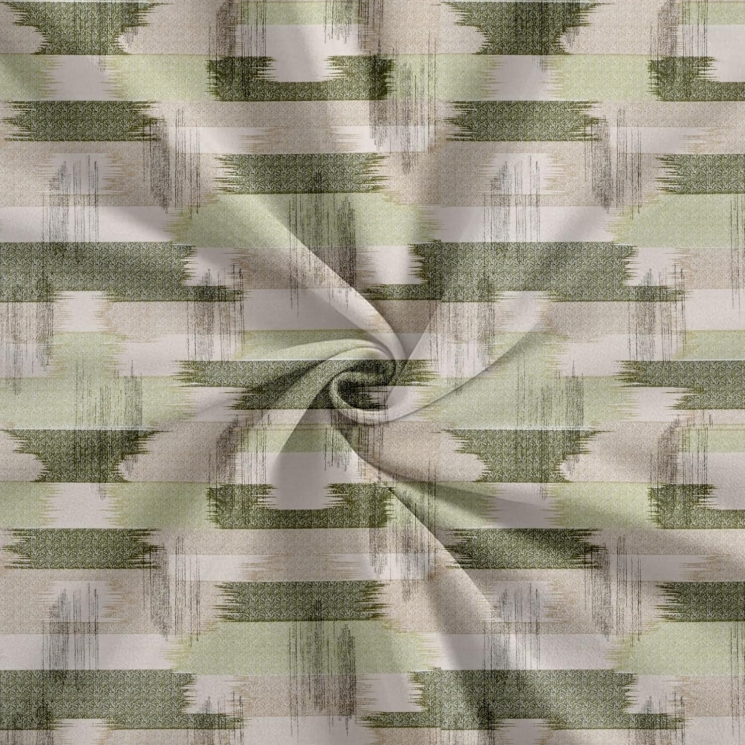 Jaipuri Design Cotton King Size Printed Bedsheet With 2 Pillow Covers - 108 X 108 Inches, Beige & Green | Ideal For Home Use & Perfect For Gifting On Weddings, Housewarmings & Festivals