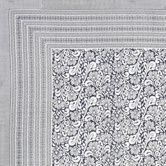 Pure Cotton King Size Bedsheet 2 Matching Pillow Covers | 100x108 Inches, White & Blue | Traditional Jaipuri Printed Bedsheet | Ideal Wedding Gift, Housewarming, Special Occasion Surprise