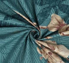 Cotton Bedsheets All Around Elastic Fitted Printed For Double Bedsheet - Size-60 X 78 Inch, Green | Beautiful Print For Luxury Bedsheets