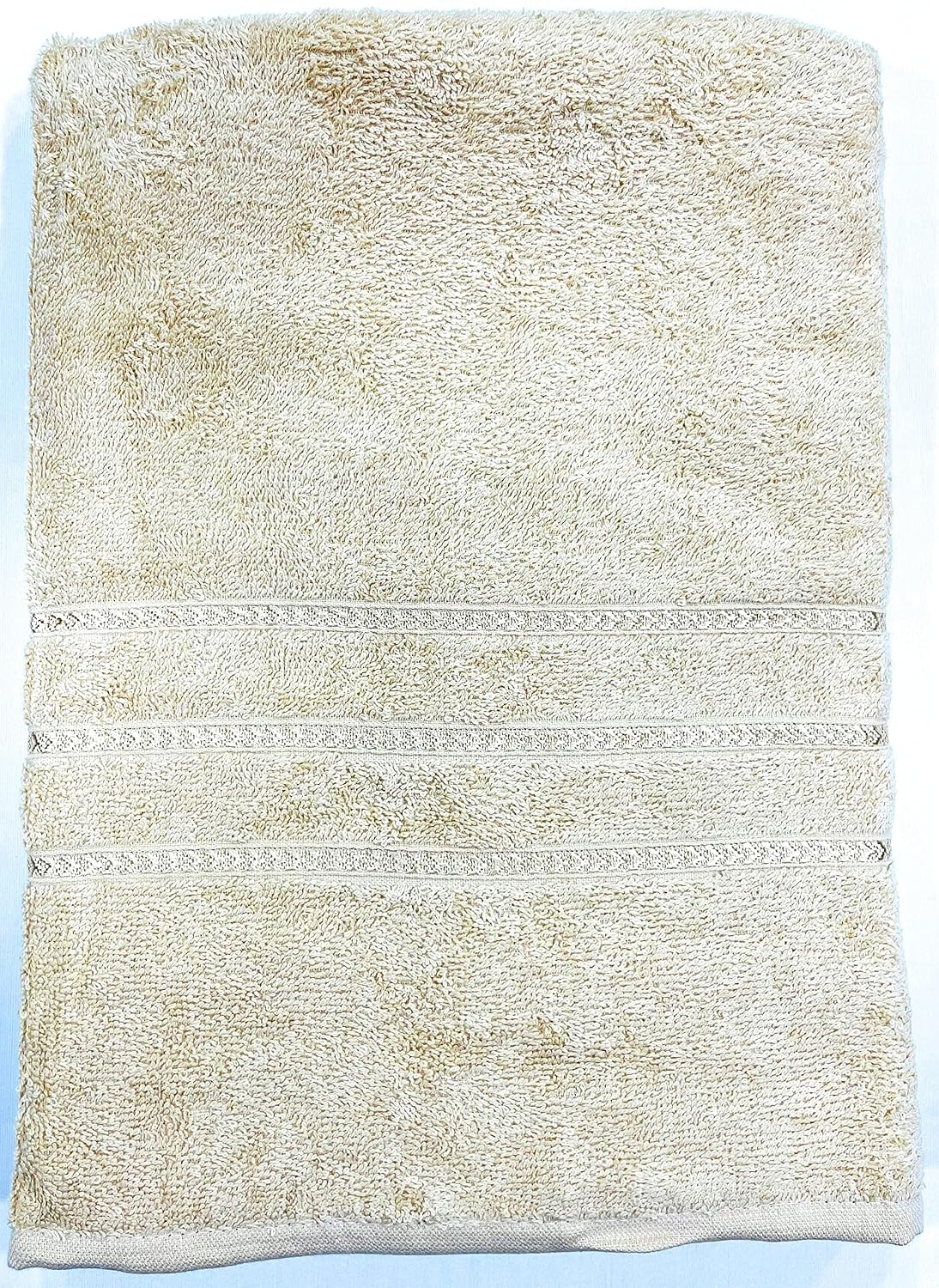 Bombay Dyeing Flora Large Size Bath Towel 500 Gsm (Beige)