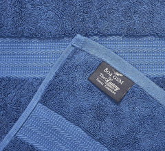 Senses By Riba 2 Bath + 2 Hand & 2 Wash Cloth Towel 1800 Gsm | All Cotton Premium Hotel & Spa Quality, Highly Absorbent Towel (Navy Blue) - 6 Piece