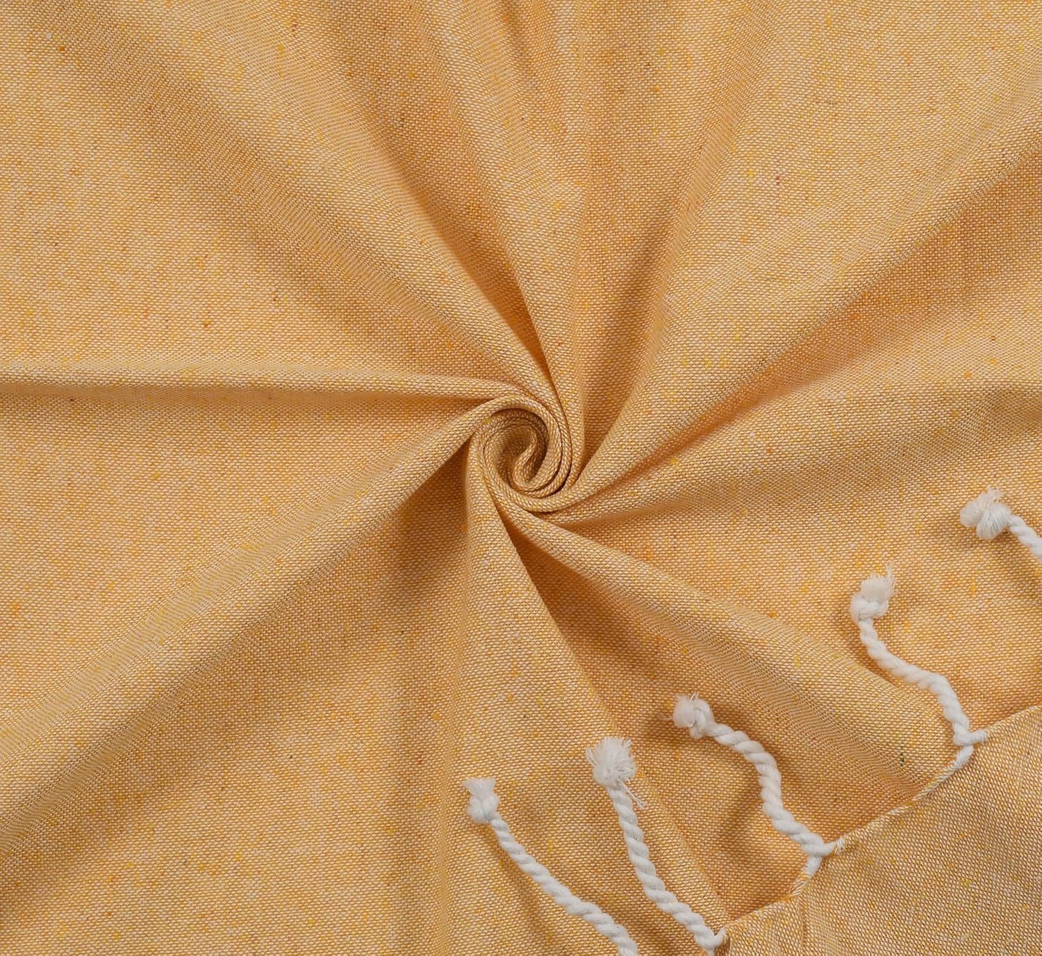Dolce Casa 100% Cotton Turkish Fouta Towel 400 Gsm | Extra Large Full Size Cotton Bath Towel (Yellow)