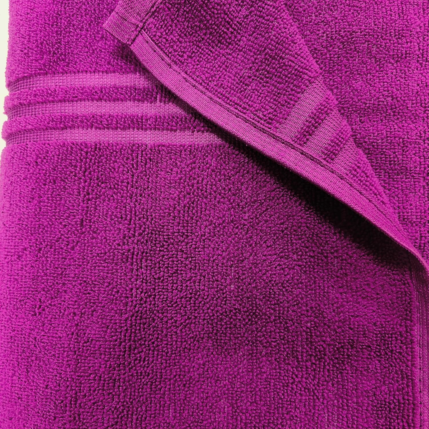Cotton Bolls Textiles Soft Fabric Bath Towels 250 Gsm Large Size Soft & Absorbent 1 Piece Bath Towel For Men/Women In Daily Use (Purple)