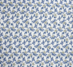Double Bedsheet With 2 Pillow Covers Size 72 X 72 X 10 Inches, White & Blue | Cotton Feel All Around Elastic Fitted - Queen Size Bedsheets, Super Soft