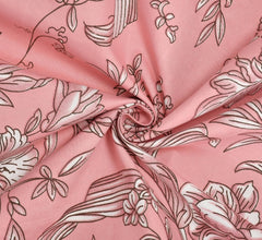 Cotton Premium Bedsheet For Double Bed With 2 Pillow Covers - 90 X 98 Inches, Pink | Traditional Printed - Soft, Breathable & Comfortable