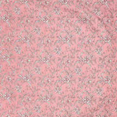 Cotton Premium Bedsheet For Double Bed With 2 Pillow Covers - 90 X 98 Inches, Pink | Traditional Printed - Soft, Breathable & Comfortable