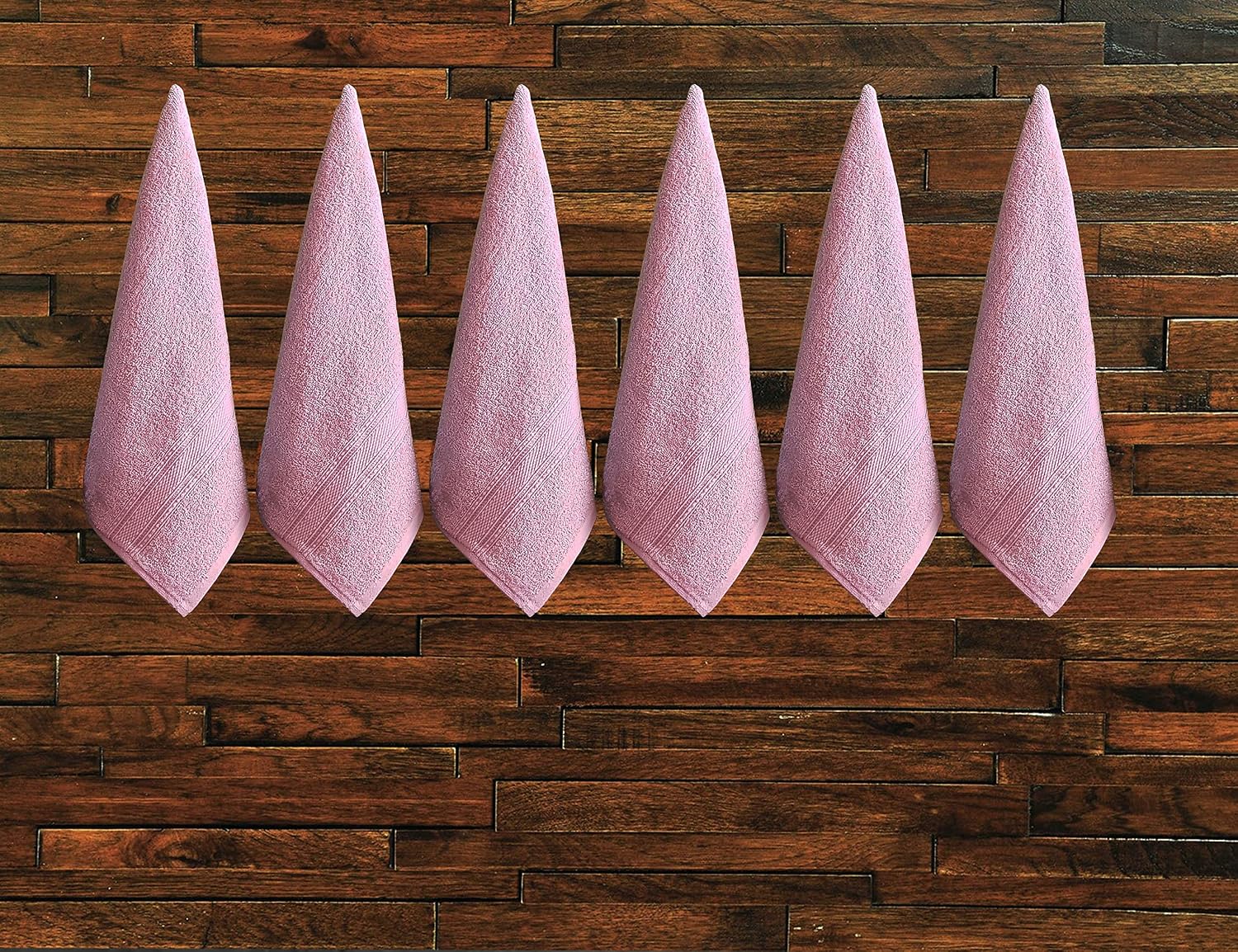 Ksc Shop Premium Luxury Cotton Face Towel 900 Gsm | Ultra Soft Highly Absorbent Face Towel (Rose Pink) - Pack Of 6