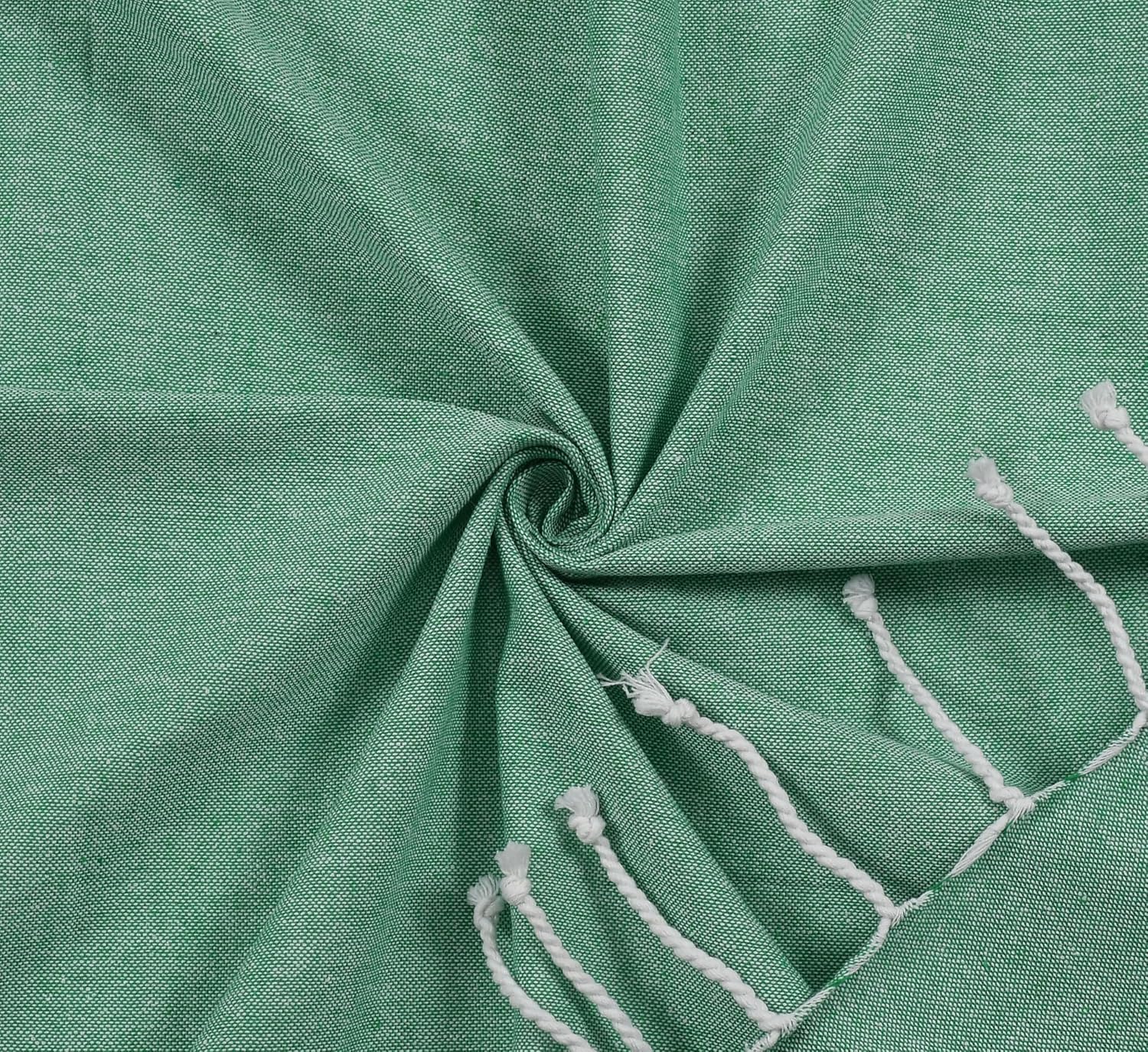 Dolce Casa 100% Cotton Turkish Fouta Towel 400 Gsm | Extra Large Full Size Cotton Bath Towel (Green)