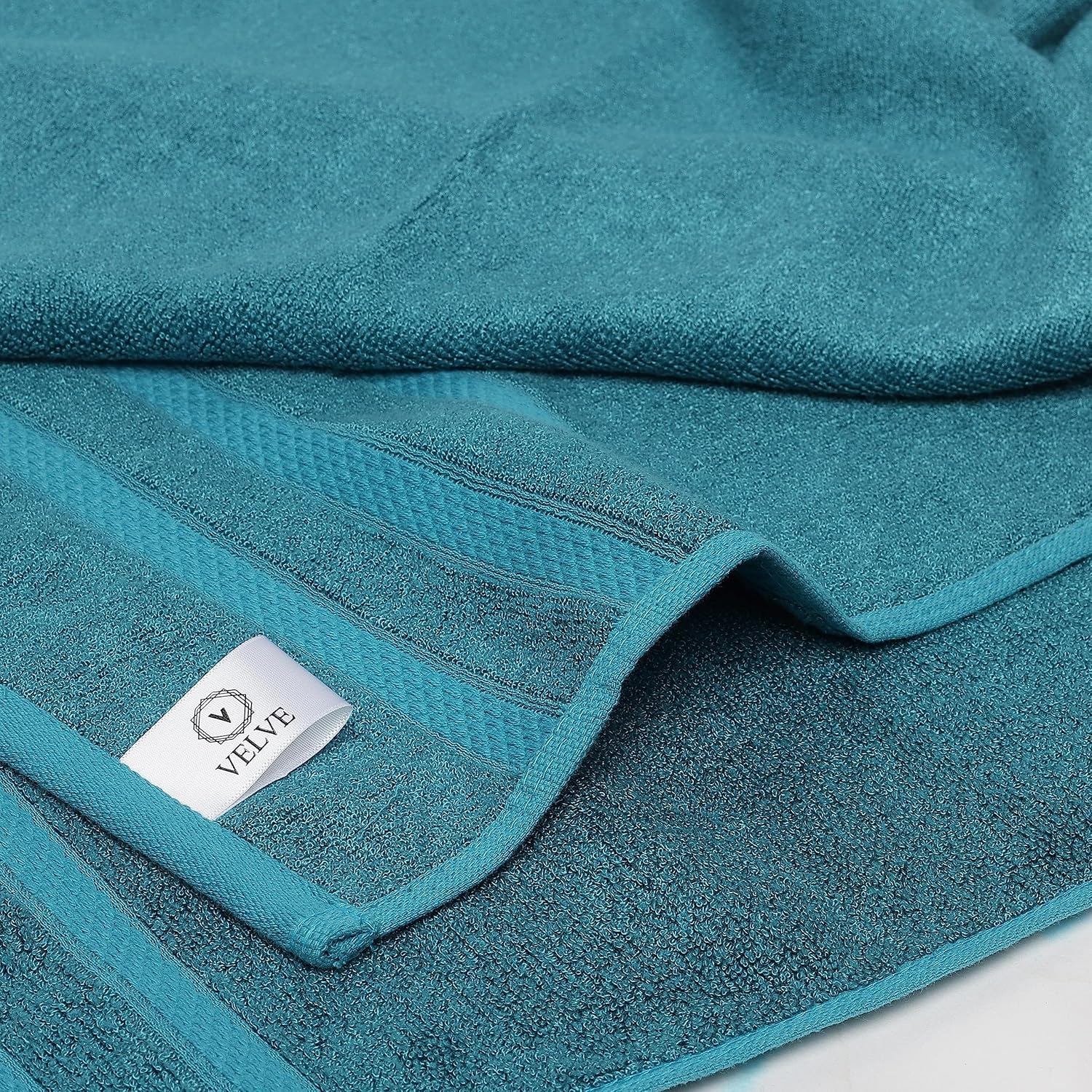 Velve Bamboo 100% Bamboo Bath Towel 600 Gsm | Ultra Soft, Super Absorbent, Antibacterial Bath Towel For Men & Women (Teal)