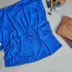 Midastra Microfiber Bath Towel 500 Gsm | Fast Drying, Extra Soft & Absorbent, Perfect For Home, Gym, Travel Bath Towel (Blue)