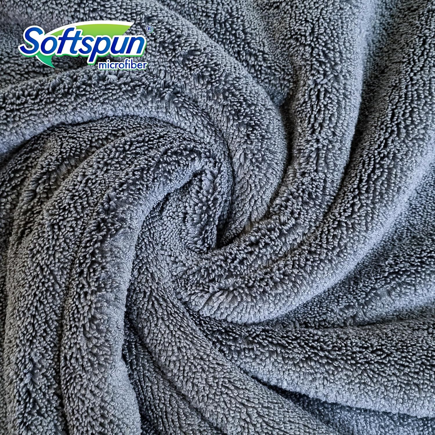 Softspun Microfiber High Loop Hair & Face Care Bath Towel 450 Gsm | Ultra Absorbent Super Soft & Comfortable Quick Drying Extra Large Towel (Grey)