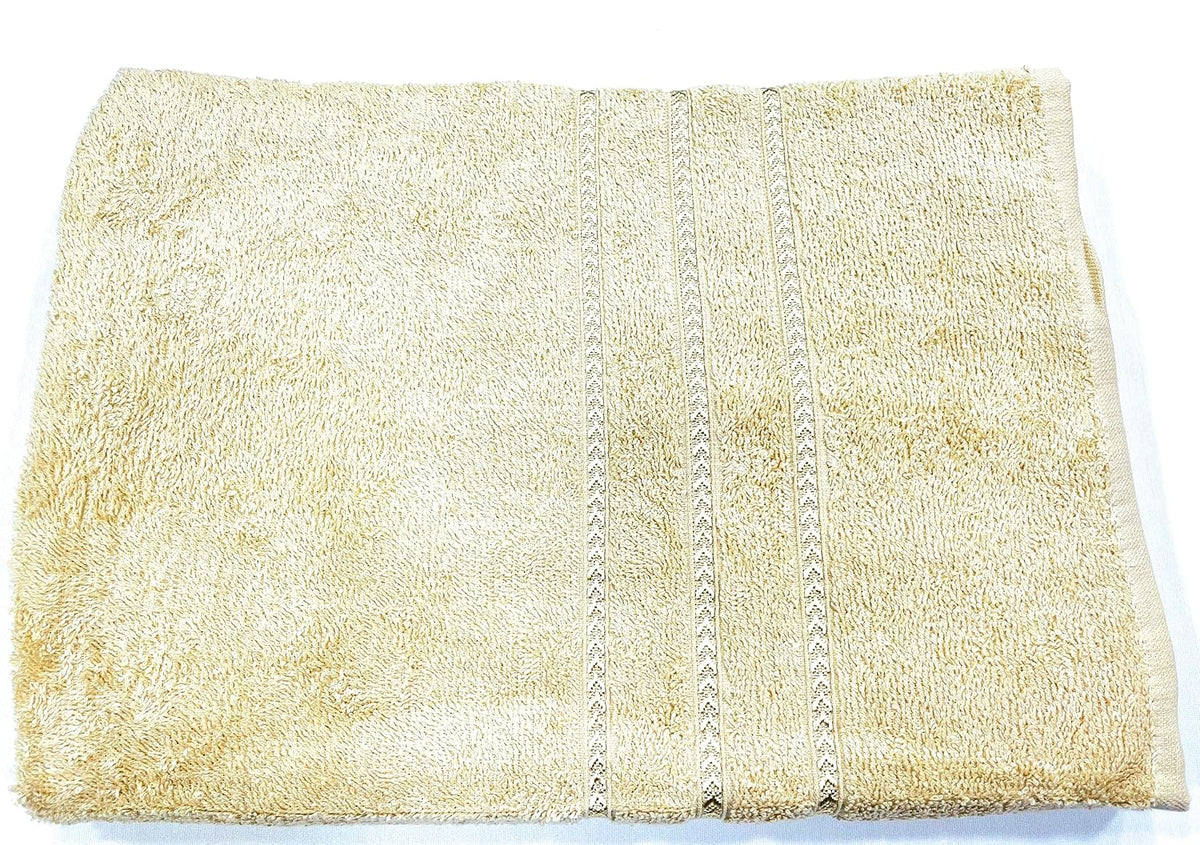 Bombay Dyeing Flora Large Size Bath Towel 500 Gsm (Beige)