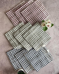 Pixel Home Decor Economy Range Multipurpose Checkered Cleaning Kitchen Cloth 300 Gsm | Napkin, Table Wipe (Pack Of 9)