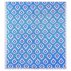 Cotton Double Bedsheet For King Size With Two Matching Pillow Covers - 90 X 100 Inches, Blue & Pink | Super Soft Breathable & Wrinkle Free