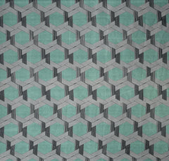 All Around Elastic Fitted Bedsheets King Size With 2 Pillow Covers | Double Size 72 X 78 X 10 Inches, Grey & Green - Ideal For Hotel, House, Bedroom, Guest House