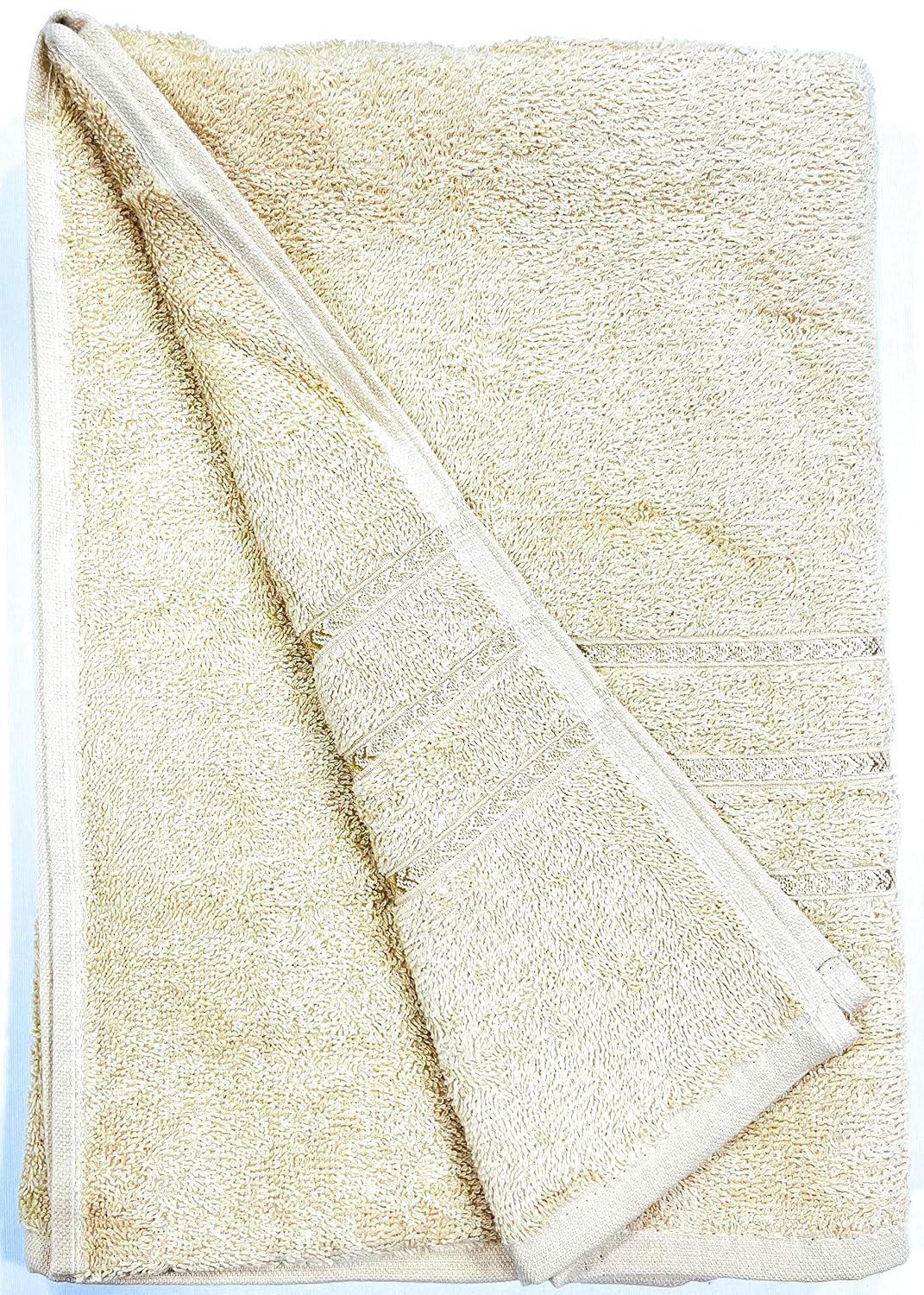 Bombay Dyeing Flora Large Size Bath Towel 500 Gsm (Beige)