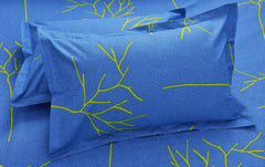 1 King Size Bedsheet With 2 Pillow Covers - 108 X 110 Inches, Blue | Skin Friendly Fabric With Vibrant Colors | Beautiful Bedsheets
