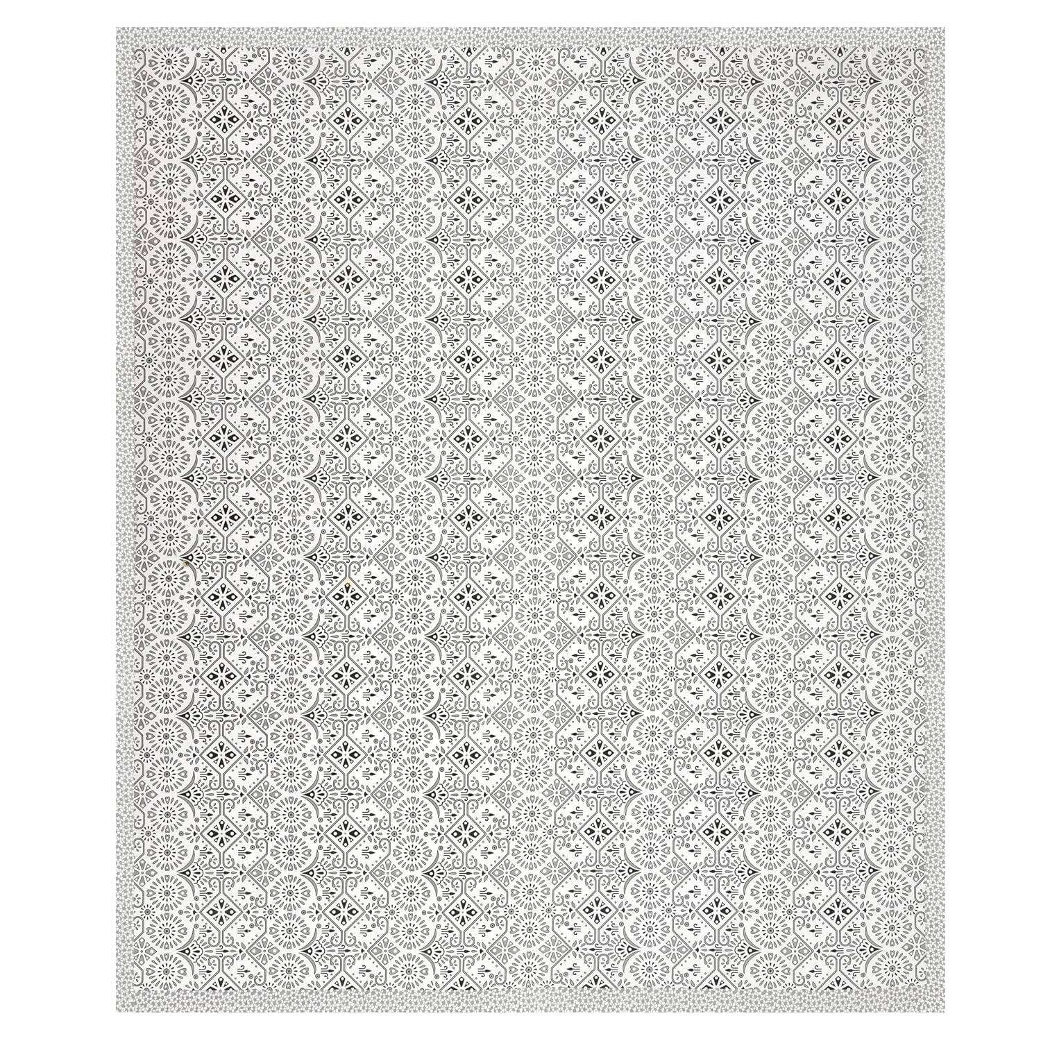 Bedsheet For Queen Bed With 2 Pillow Covers - 90 X 108 Inches, Grey & White | Pure Cotton Traditional Jaipuri Printed | Ideal For Both Everyday Use & Special Events