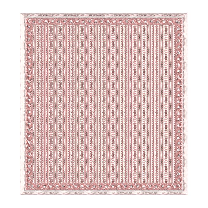 Hand Block Printed Cotton King Size Bedsheet With 2 Pillow Covers, 106 X 106 Inches, Pink | Good For Villas, Guest Houses, & Daily Home Use