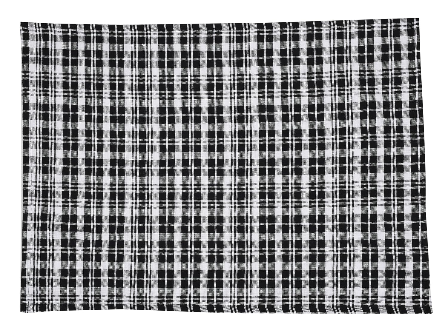Crazyweaves Crazy Weaves Cotton Hand Towel 400 Gsm | Lunch Box Towels Daily Use 100% Pure Cotton Towel | Pack Of 4 (Black White)