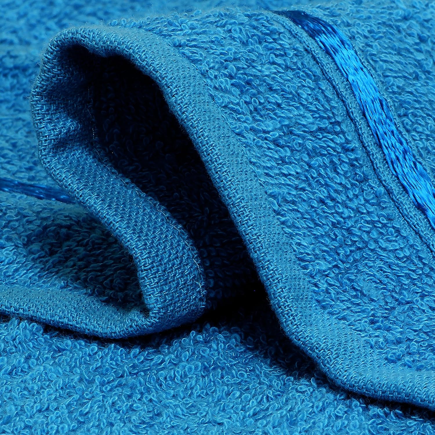 Story@Home 100% Cotton Large Size Bath Towels 1350 Gsm | Perfect For Everyday Use (Blue) - Pack Of 3