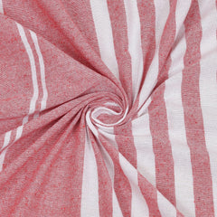 210 TC Double Bedsheet With Two Pillow Cover - Queen Size 90 X 100 Inches, Pink & White | Handloom Cotton Bedsheets For Double Bed | All Season Comfort