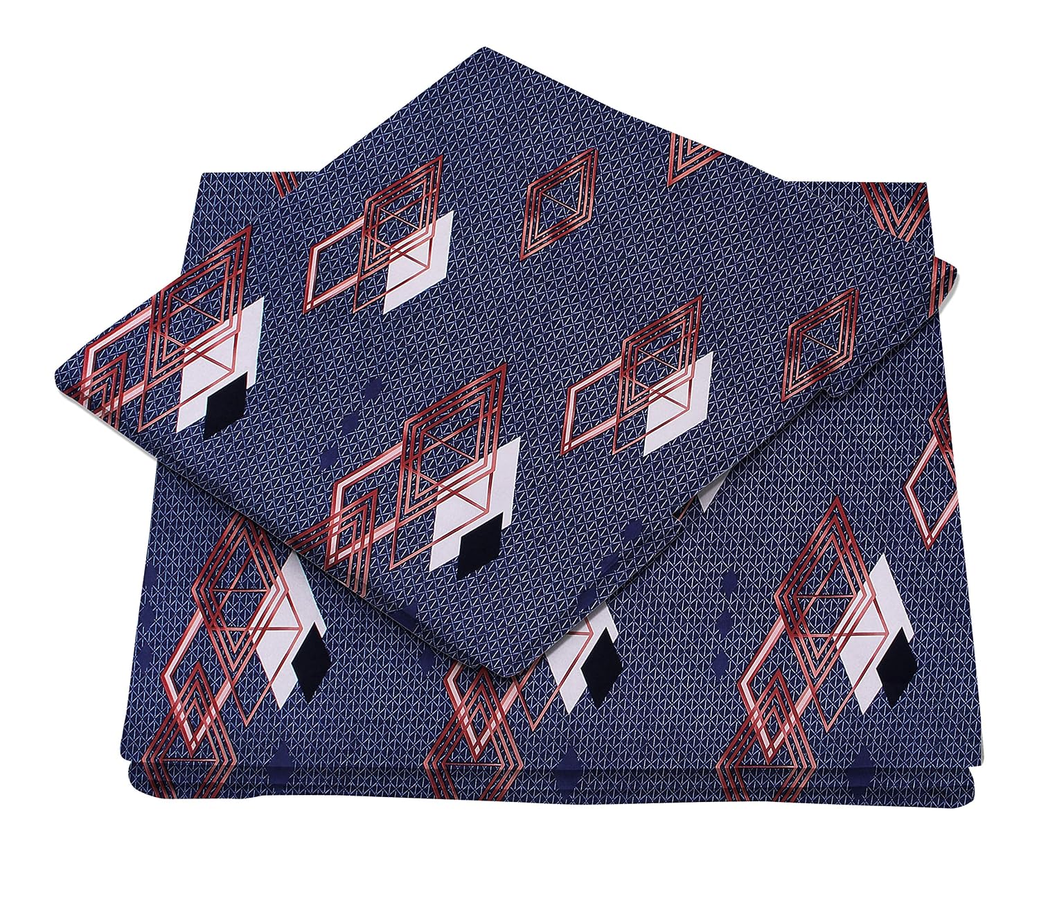 Double Bedsheet With 2 Matching Pillow Covers - 90 X 90 Inches, Dark Blue | 160 Thread Count Super Soft Glace Cotton Breathable & Wrinkle Free - 3 Pcs Set