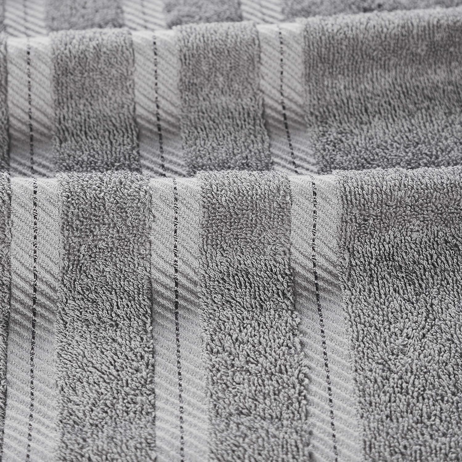 Senses By Riba Cotton Bath & Swim Towel 1000 Gsm | Ultra Soft, Super Absorbent Bath Sheet (Dark Grey) - Pack Of 2