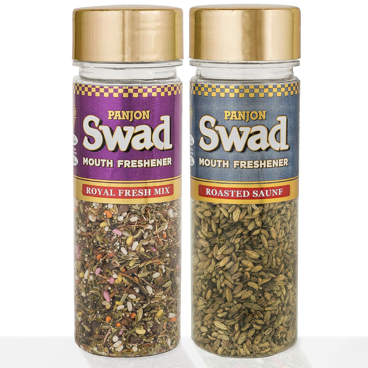 Panjon Swad Roasted Saunf & Royal Fresh Mix Mukhwas 360gm, (180gm *2 Bottles)