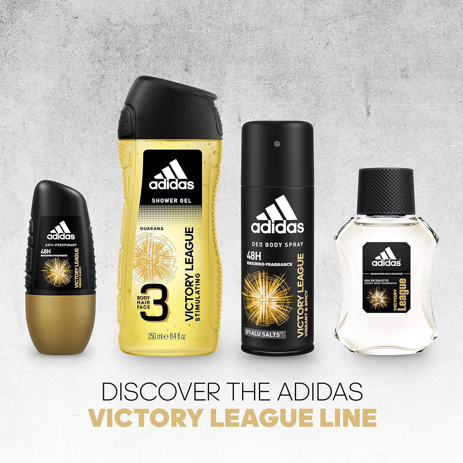 Adidas Victory League Deodorant Body Spray 150ml 5.0 Fl.oz. Men Fragrance | 24H Fresh Power | Developed With Athletes