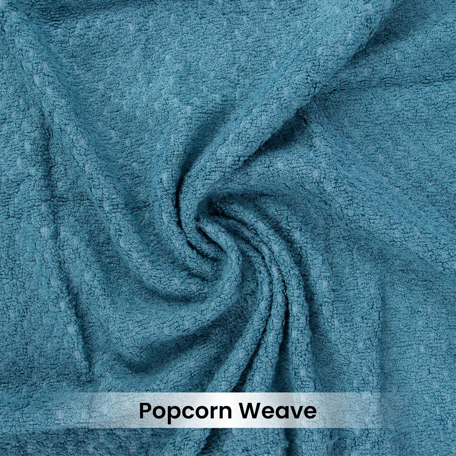 Mush Hearth & Haven Bamboo Large Size Bath Towels 900 Gsm | Bamboo Bath Towel Soft, Highly Absorbent & Quick Dry (Teal & Steel Blue) - Pack Of 2