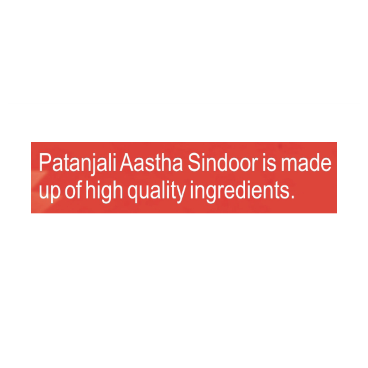 Patanjali Aastha Premium Sindoor, With Containing Herbal Extracts, 50gm