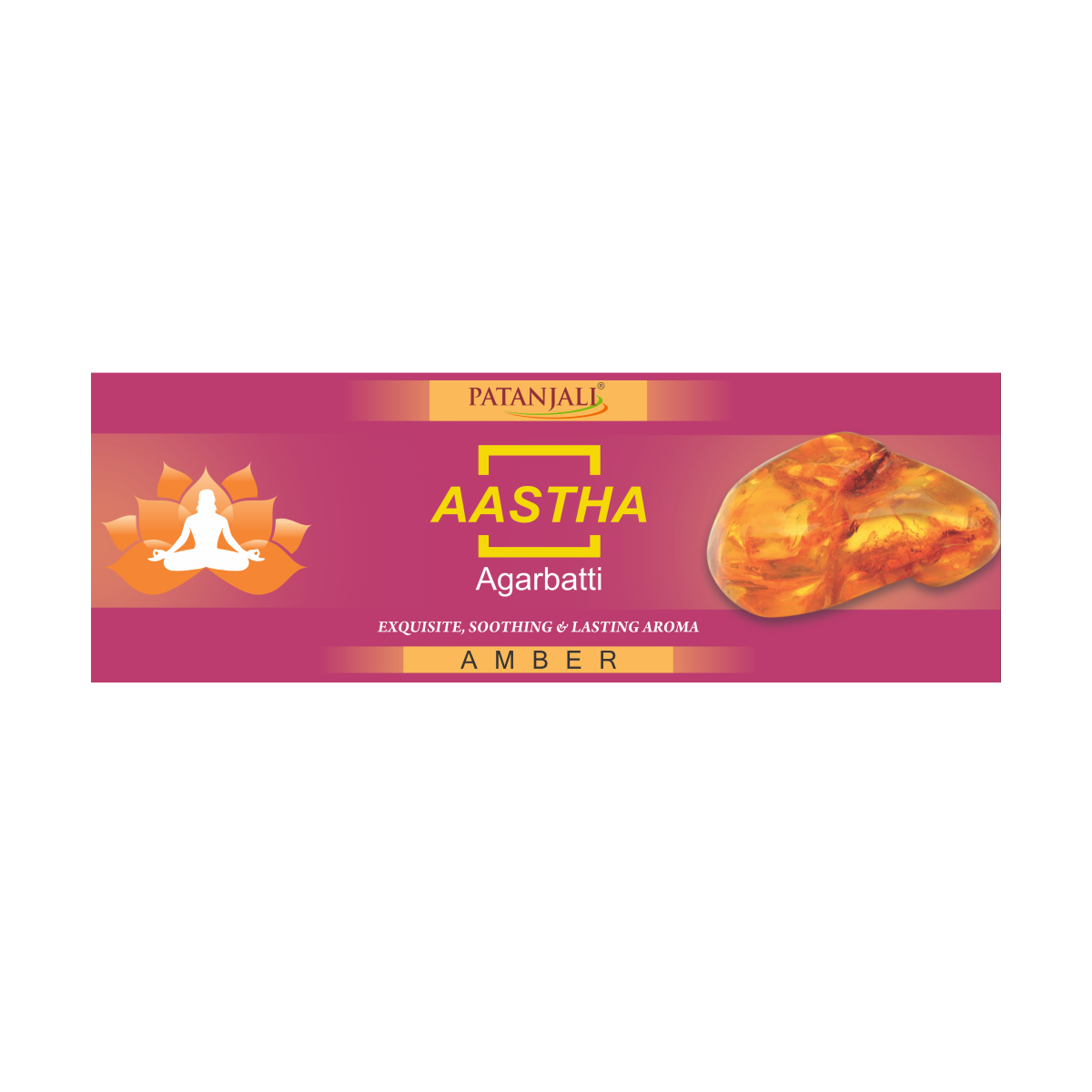 Patanjali Aastha Agarbatti Amber, With Exquisite, Soothing & Long Lasting Aroma | 25gm