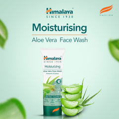 Himalaya Moisturizing Aloe Vera Face Wash, With Natural Vitamin E & Plant-Based Skin Conditioners | 100ml