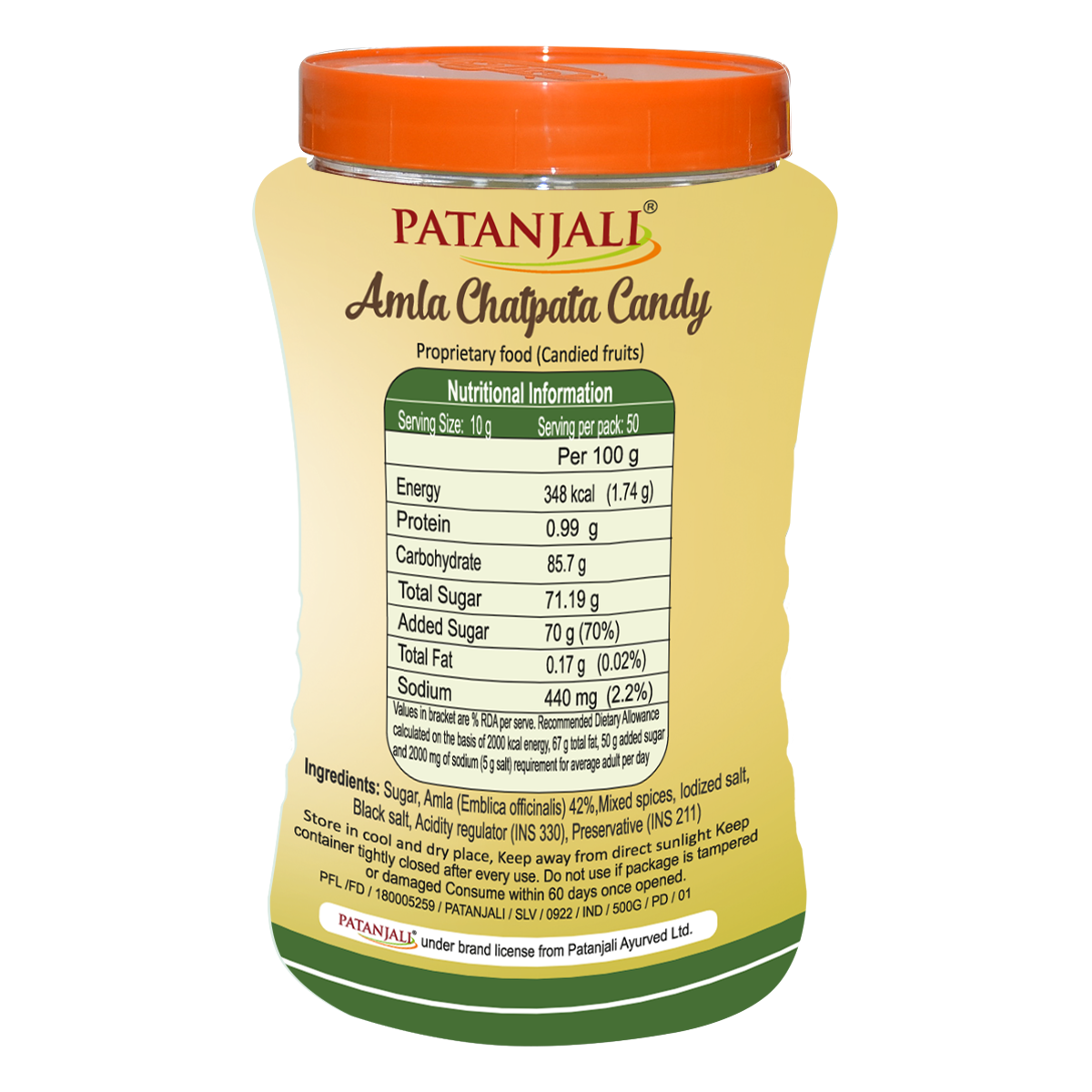 Patanjali Amla Chatpata Candy 500gm