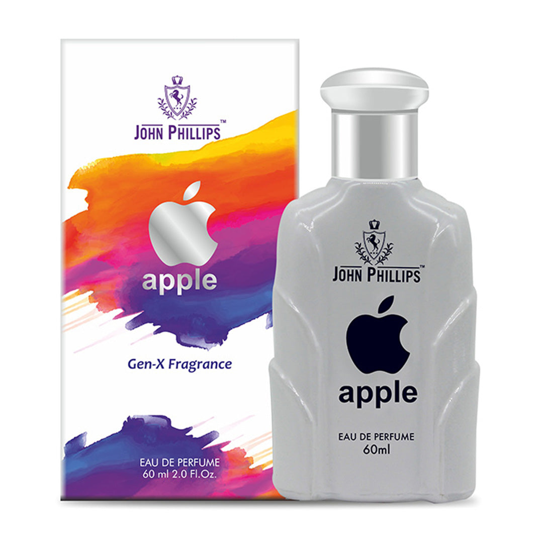 John Phillips Apple Long-lasting Eau De Parfum 60ml 2 Fl.oz. Unisex Fruity Fragrance For Date & Travel