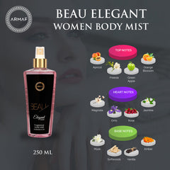 ARMAF BEAU ELEGANT WOMEN MIST 250ML 8.4 FL.OZ.