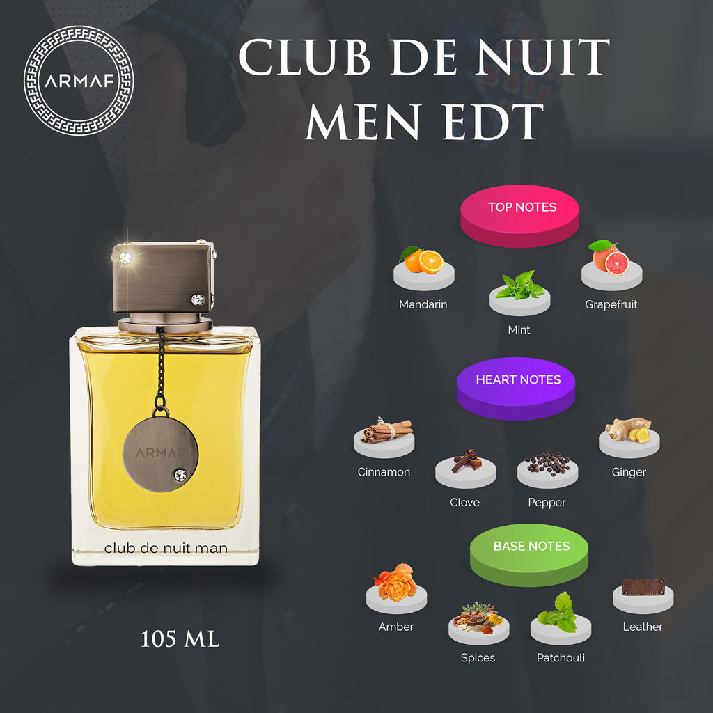 ARMAF CLUB DE NUIT EAU DE TOILETTE FOR MEN 105ML 3.5 FL.OZ.