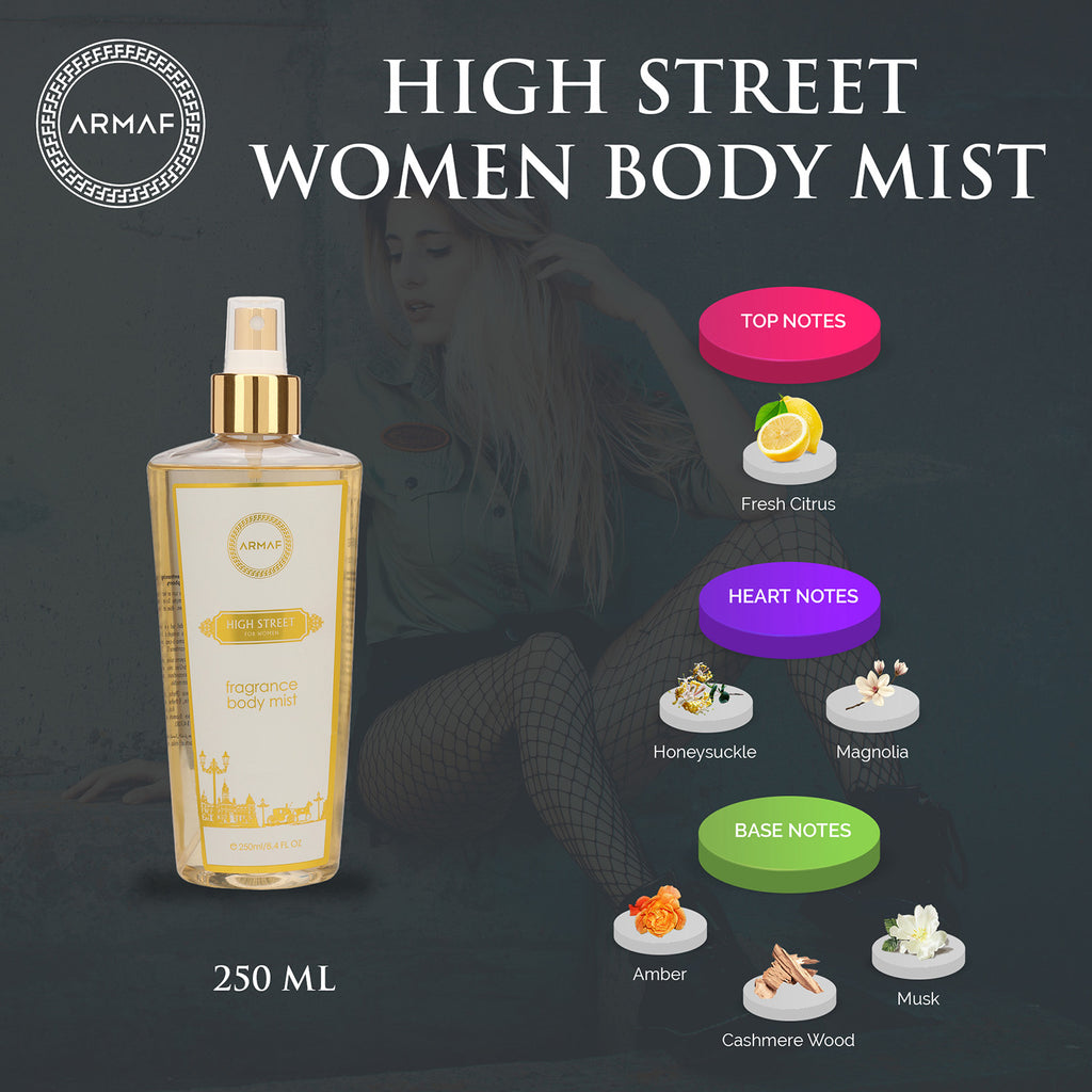 ARMAF HIGH STREET WOMEN MIST 250ML 8.4 FL.OZ.