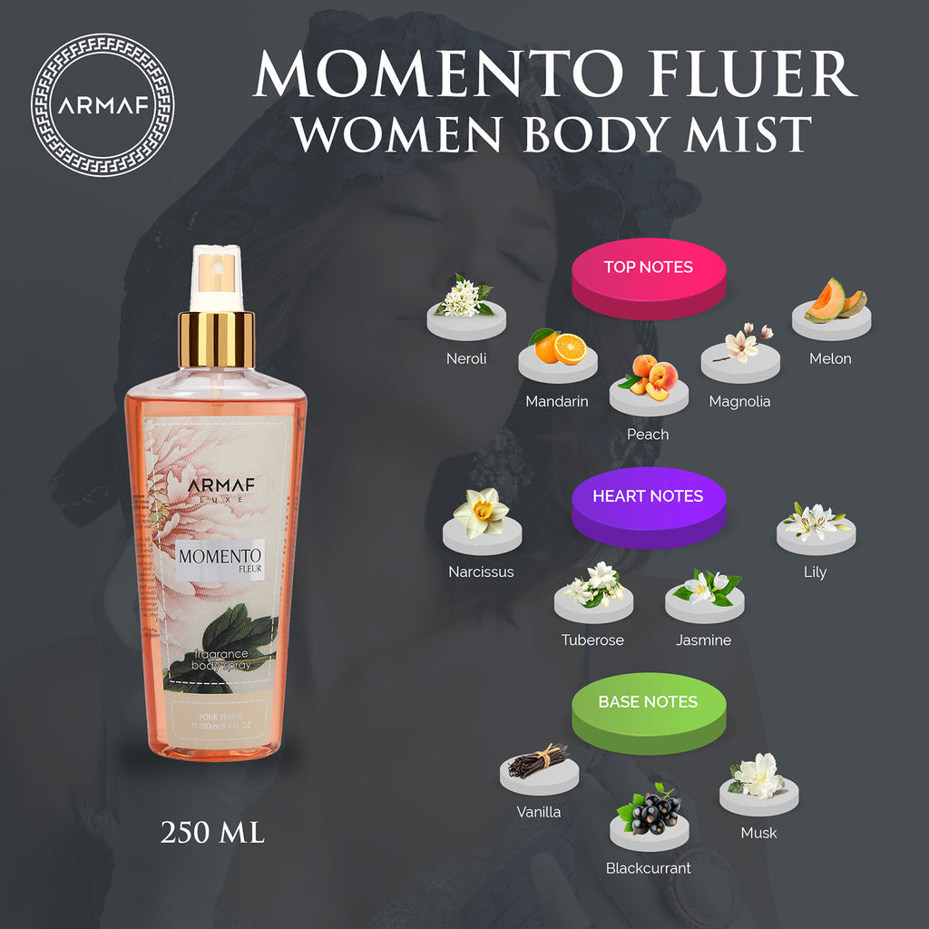 ARMAF MOMENTO FLUER WOMEN MIST 250ML 8.4 FL.OZ.