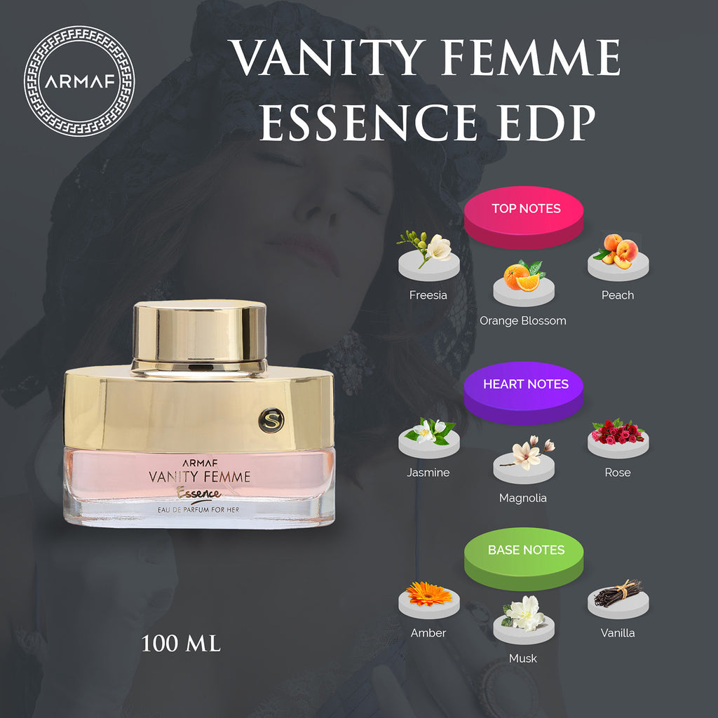 ARMAF VANITY FEMME ESSENCE EAU DE PARFUM FOR WOMEN 100ML 3.4 FL.OZ.