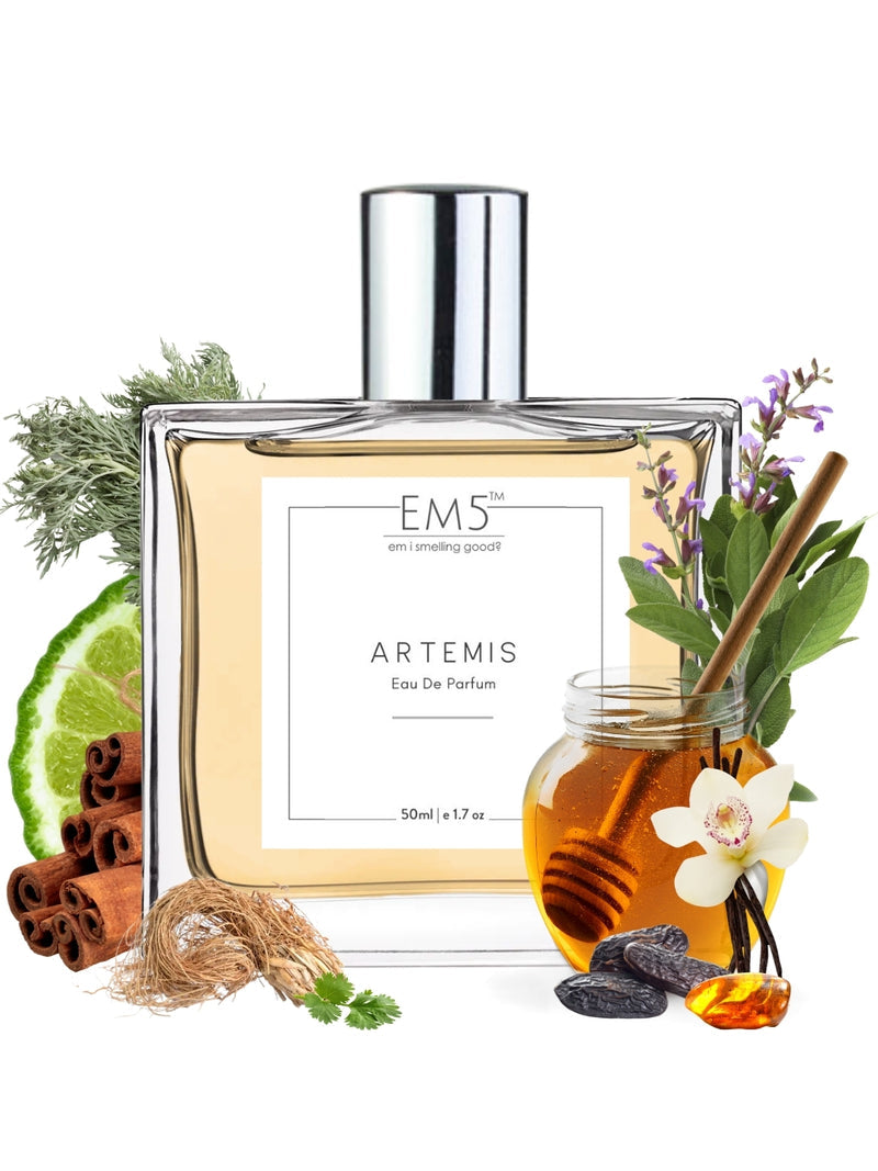 EM5 Artemis Perfume For Men Strong & Long Lasting Spray | Eau De Parfum 1.7 Fl.oz.  | Iris Woody Powdery Fragrance | Luxury Gift For Him |