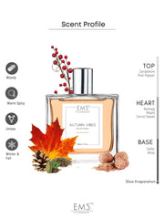 EM5 Autumn Vibes Unisex Eau De Parfum 50ml 1.7 fl.oz. | Strong And Long Lasting | Woody Fresh Spicy | Luxury Gift For Men / Women