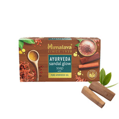 Himalaya Ayurveda Sandal Glow Soap, Enriched With Natural Sandalwood Oil | 75gm (Pack Of 4)