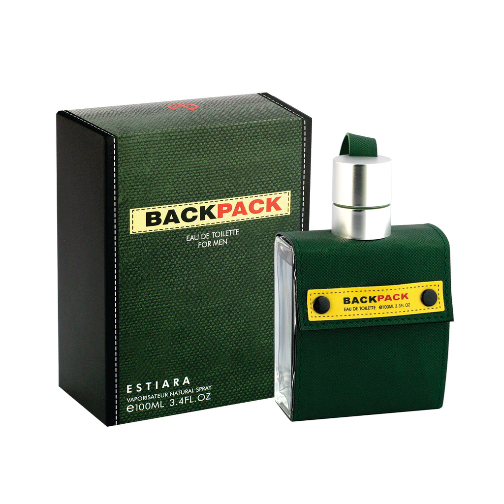 ESTIARA BACKPACK GREEN EAU DE TOILETTE FOR MEN 100ML 3.4 FL.OZ.