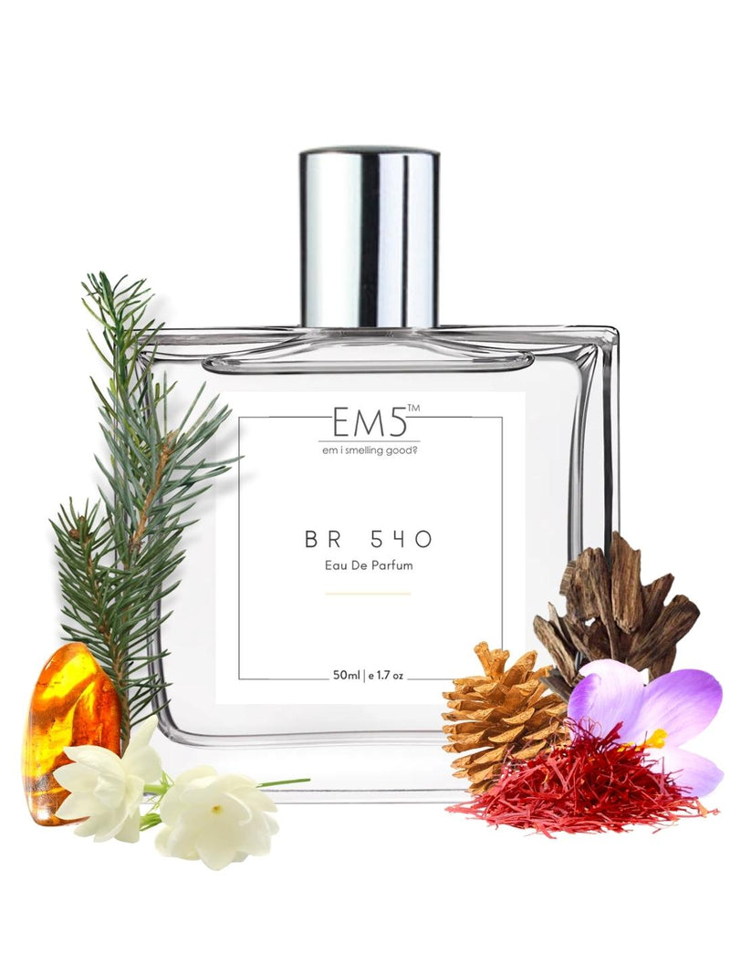 EM5 Br 540 Unisex Perfume 1.7 Fl.oz. | Eau De Parfum Spray For Men & Women | Tobacco Vanilla Warm Spicy | Strong & Long Lasting Edp | Luxury Gift For Men & Women