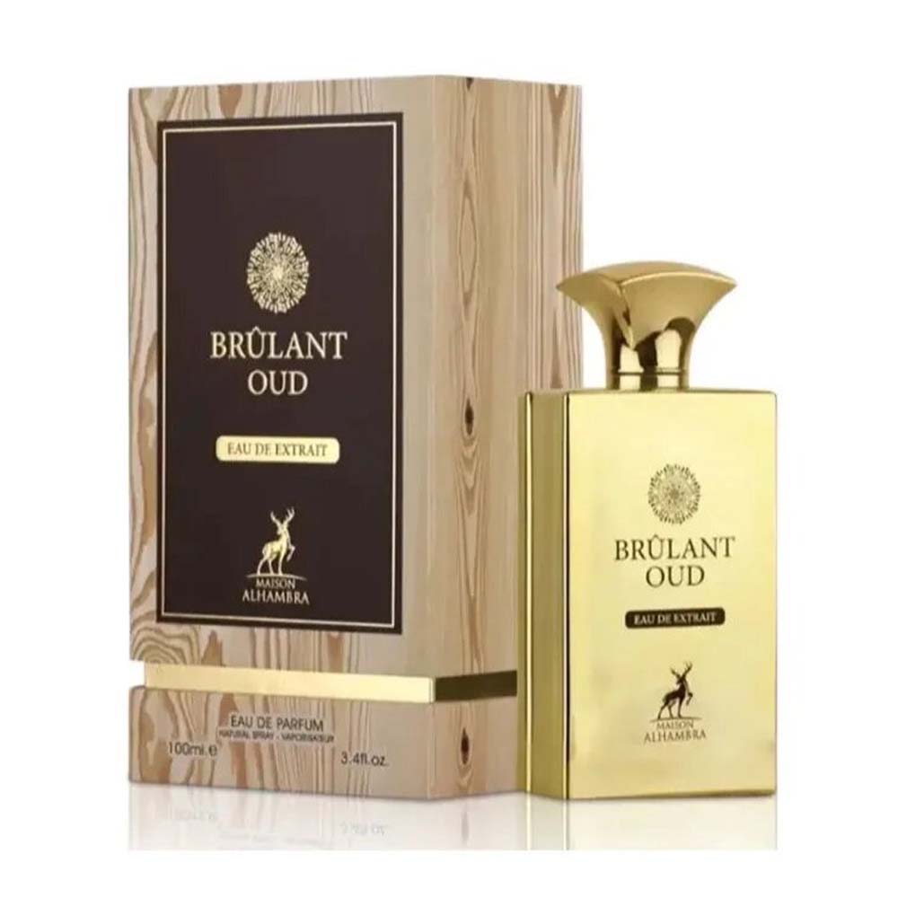 BRULANT OUD EAU DE EXTRAIT BY MAISON ALHAMBRA EDP FOR MEN 100ML 3.4 FL.OZ.