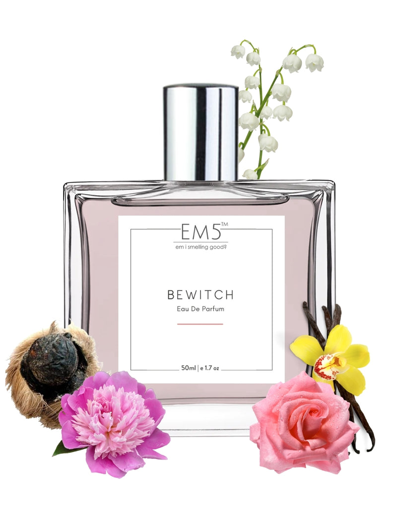 EM5 Bewitch Eau De Parfum For Women 1.7 Fl.oz. | Sweet Vanilla Fruity Rose Floral | Strong & long Lasting Eau De Parfum Spray | Luxury Gift For Her