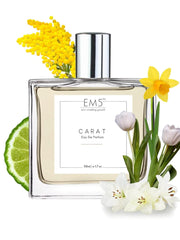 EM5 Carat EDP Perfume For Women 50 Ml 1.7 Fl.oz. | Strong And Long Lasting | Floral Green Powdery | Luxury Gift For Women